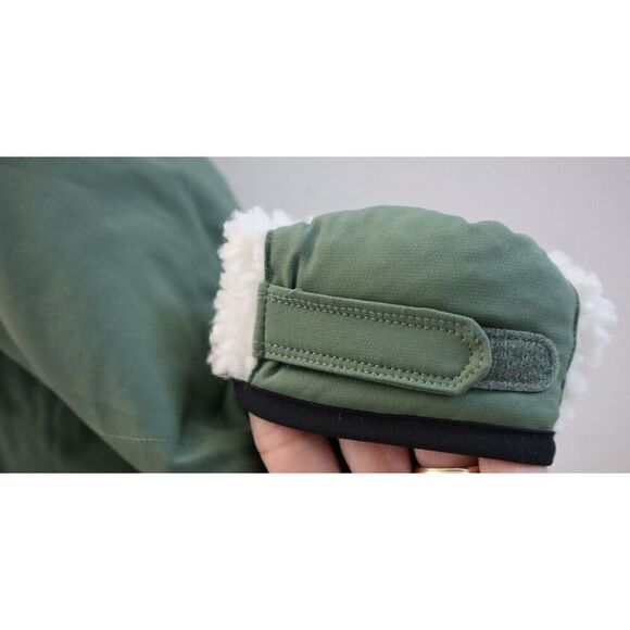 Adidas HF9105 Men Sz M Natural Green/Cream Adicross Reversible Sherpa Jacket - Picture 5 of 16